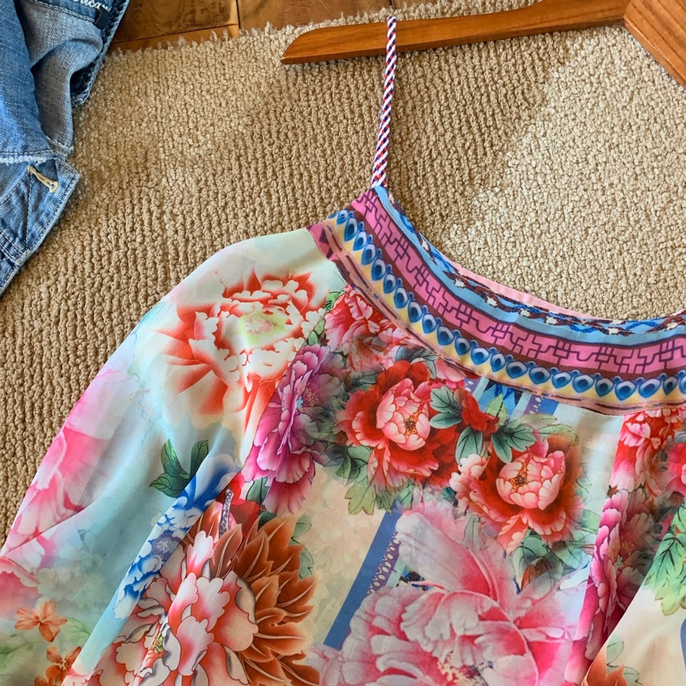 Restocked! Bohemian Chiffon Scarf Maxi Dress - Picture 4 of 8